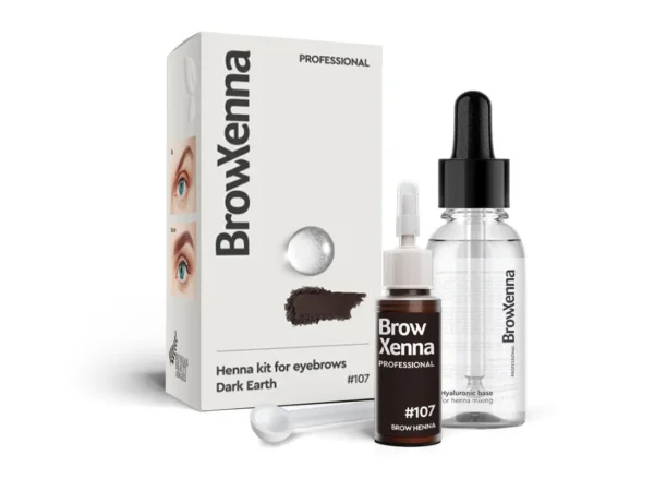 Brow Xenna #107 Dark Earth 10ml + baza hialuronowa 30ml