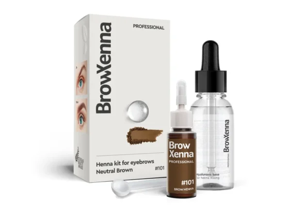 Brow Xenna #101 Neutral Brown 10ml + baza hialuronowa 30ml