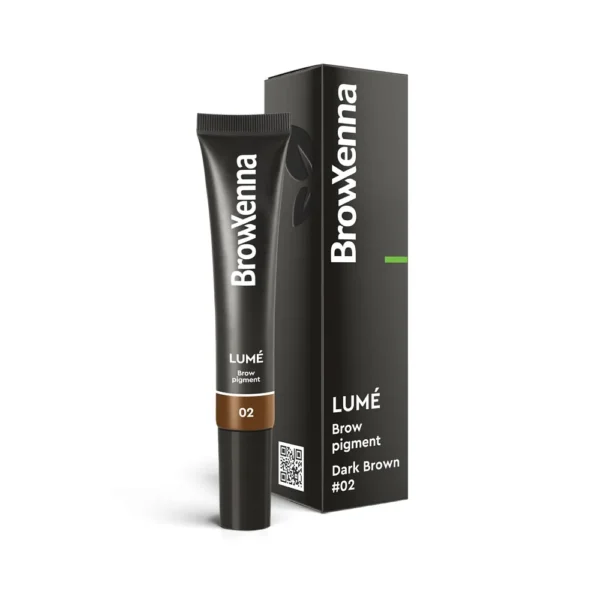 BrowXenna LUMÉ farba żelowa do brwi 02 Dark Brown 15ml