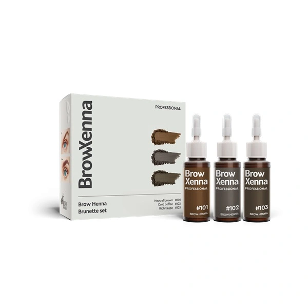 Brow Xenna Set Brunette 3xfiolka #101 #102 #103