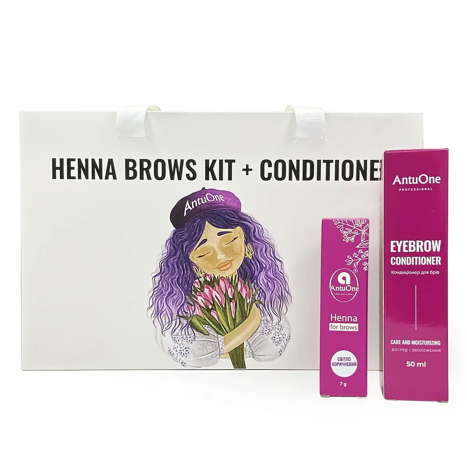 Henna Brows Kit + Conditioner AntuOne 7g zestaw