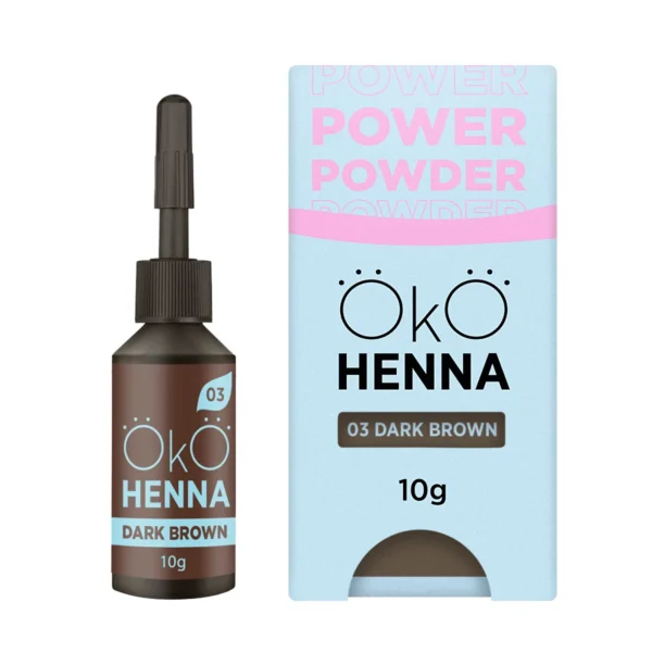 OKO henna do brwi Power Powder 03 Dark Brown 10g