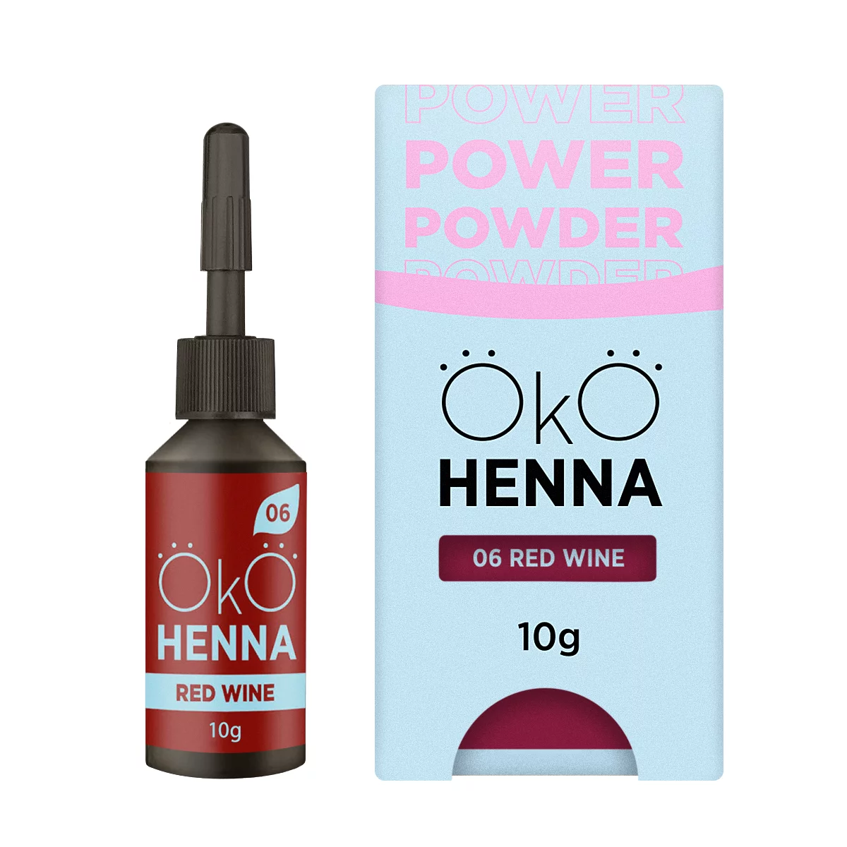 OKO henna do brwi Power Powder 06 Red Wine 10g