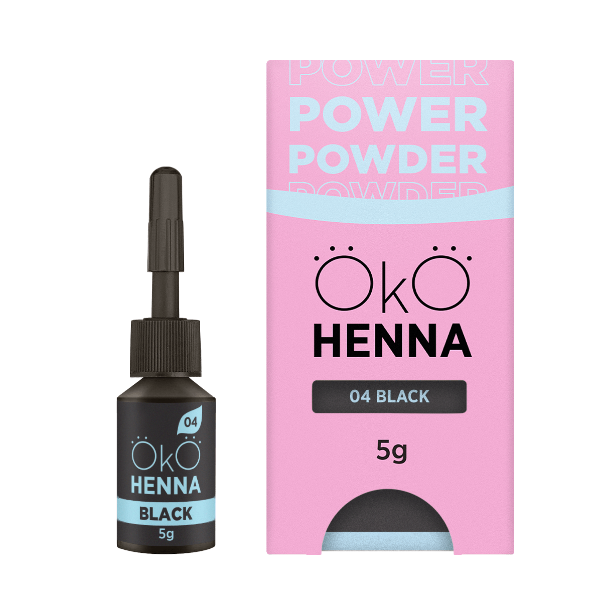 OKO Power Powder henna do brwi 04 Black 5g