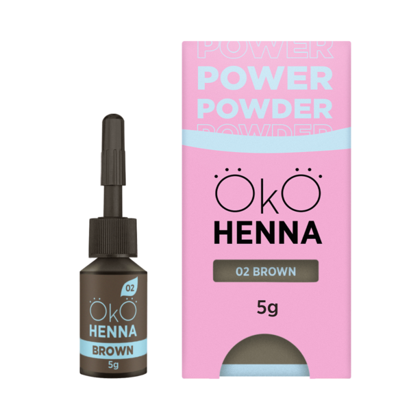 OKO Power Powder henna do brwi 02 BROWN 5g