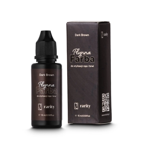 Rarity płynna farbka do stylizacji rzęs i brwi 15ml Dark Brown