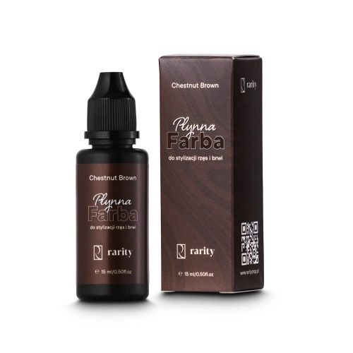 Rarity płynna farbka do stylizacji rzęs i brwi 15ml Chestnut