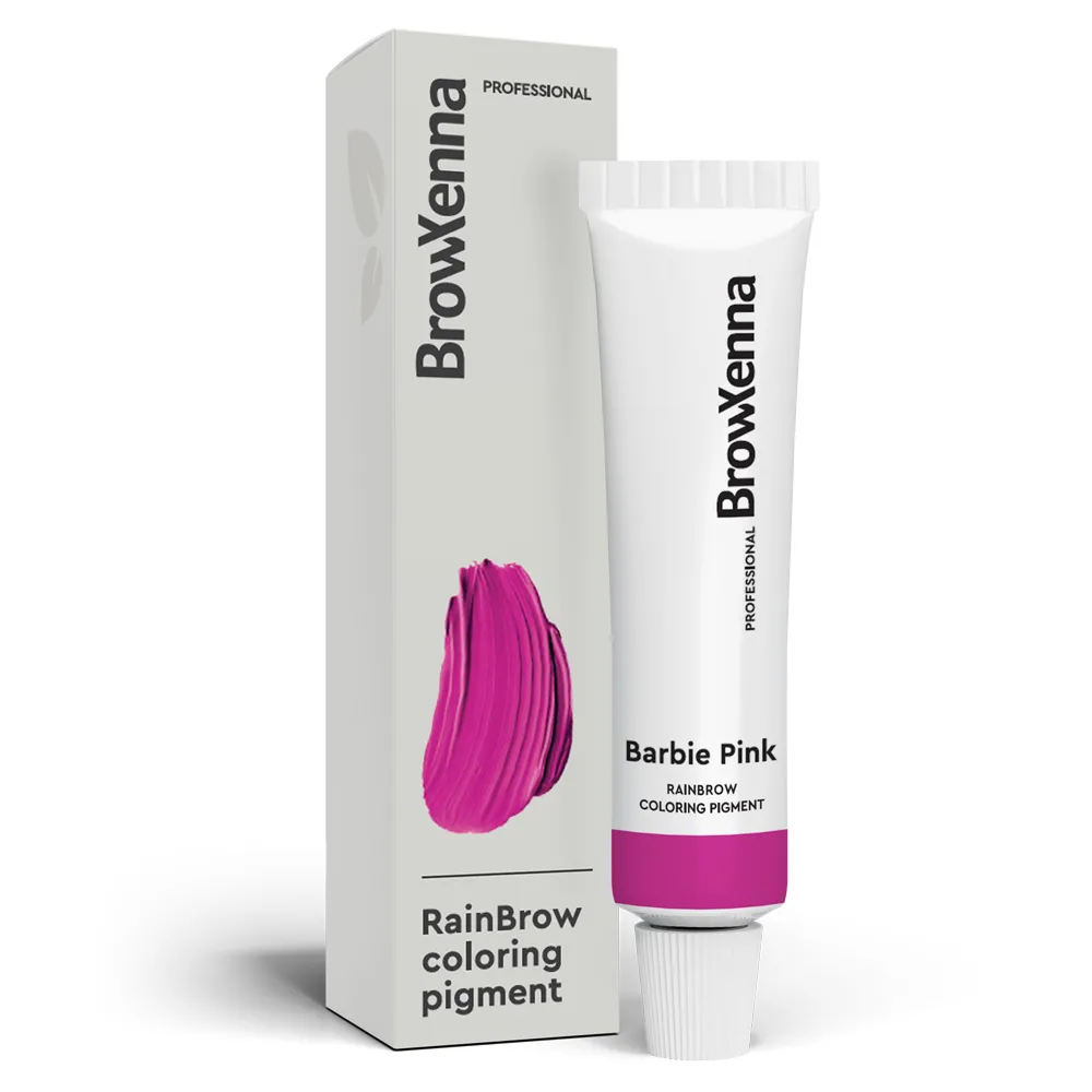 BrowXenna RainBrow Coloring pigment do brwi Barbie Pink 15ml