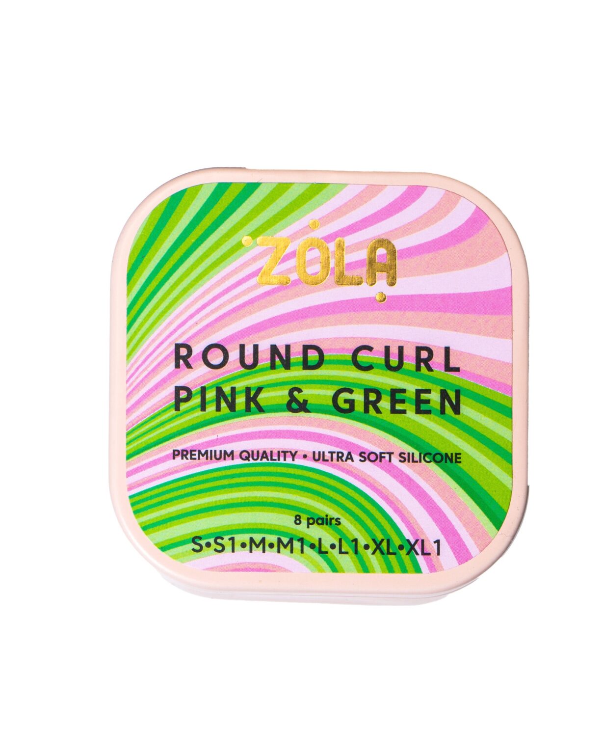 ZOLA Round Curl Pink & Green 8 par formy silikonowe laminacja rzęs