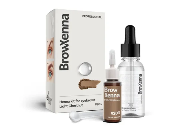 Brow Xenna #203 Light Chestnut 10ml + baza hialuronowa 30ml