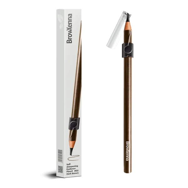 BrowXenna Eyebrow Pencil kredka do brwi 02 DARK BROWN