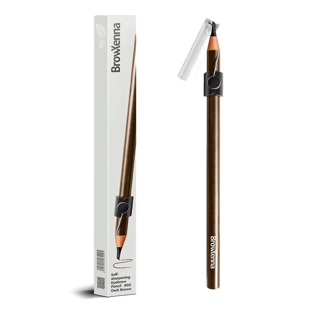 BrowXenna Eyebrow Pencil kredka do brwi 02 DARK BROWN